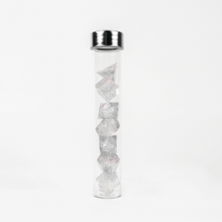 Clear Cloak and Dagger Poly 7 Set - Sirius Dice | Dice Games