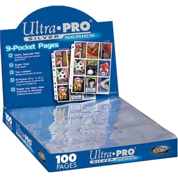 Ultra Pro Silver Series 9 Pocket Trading Card Pages Box 100 | Ultra Pro Accessories 1 Ultra Pro Silver Series 9 Pocket Trading Card Pages Box 100 | Ultra Pro Accessories