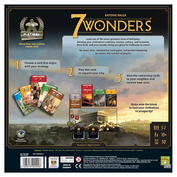 7 Wonders (2nd Edition) Board Game | Strategy Board Games 2 7 Wonders (2nd Edition) Board Game | Strategy Board Games - Image 2