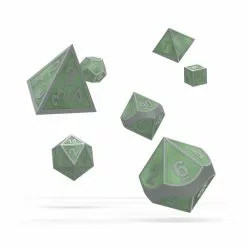 Oakie Doakie Dice RPG Set Metal Glow In The Dark (Druid's Blaze) | Board Game Accessories