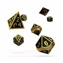 Oakie Doakie Dice RPG Set Metal (Alchemy Gold) | Board Game Accessories