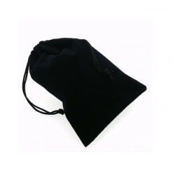 Large Suede Dice Bag - Black | Board Game Accessories