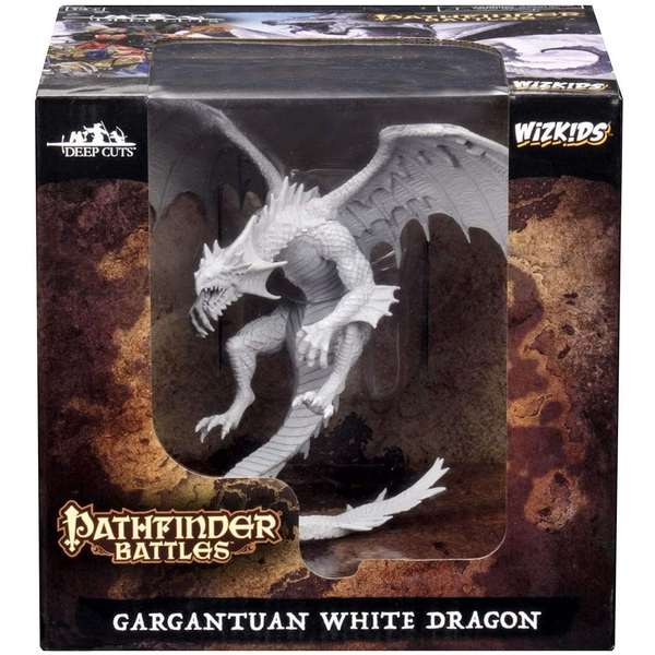 Pathfinder Battles Deep Cuts Unpainted Miniature (W7) Gargantuan White Dragon | Miniature Board Games 1 Pathfinder Battles Deep Cuts Unpainted Miniature (W7) Gargantuan White Dragon | Miniature Board Games