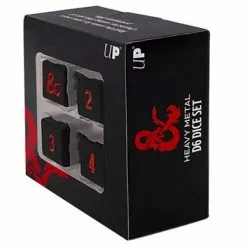 Dungeons and Dragons Heavy Metal D6 4x Dice Set | Board Game Accessories